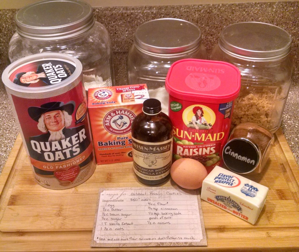 Oatmeal Raisin Cookies Ingredients